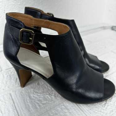 Maison Margiela Peep Toe Ankle Black Leather Women
