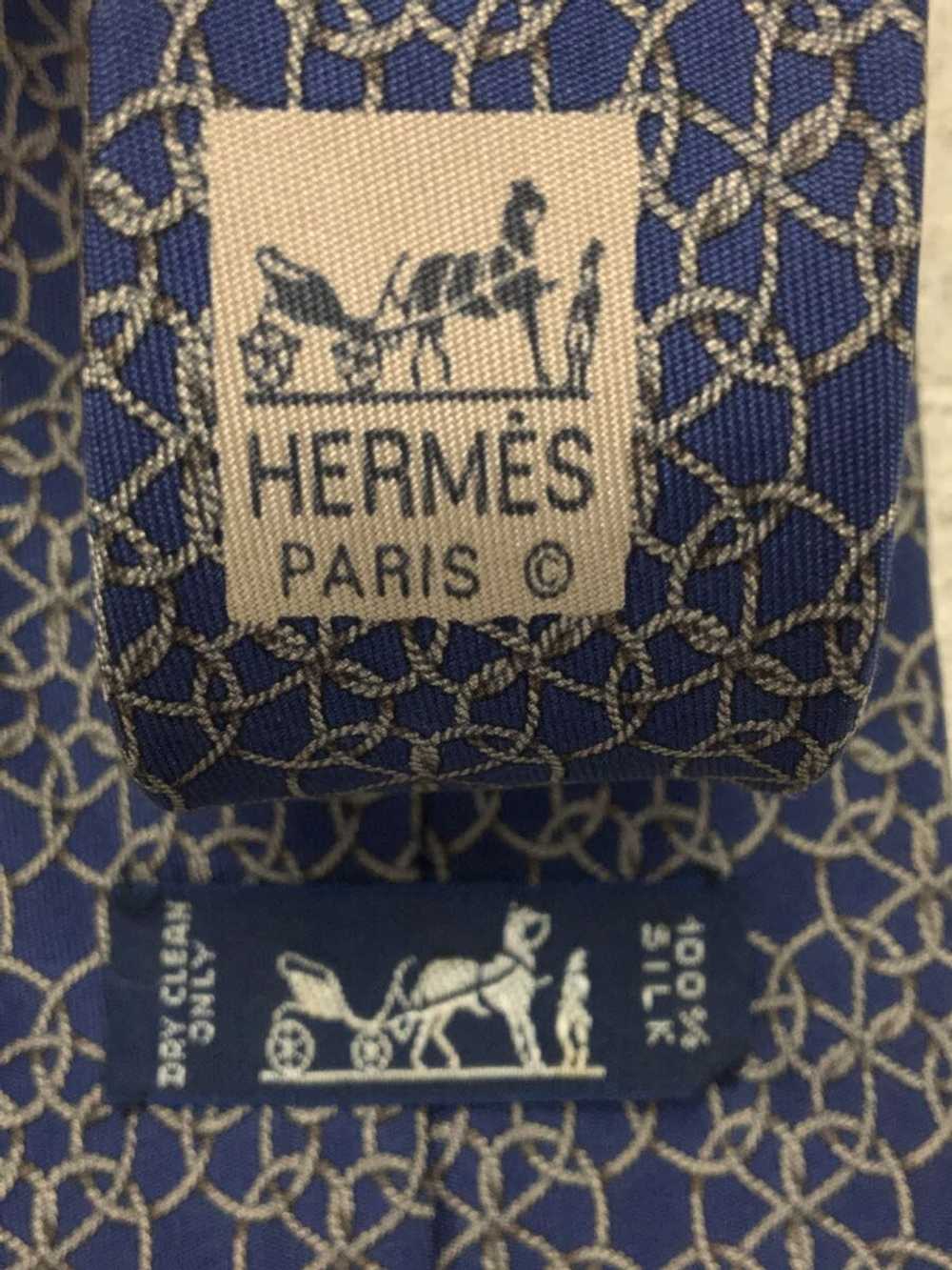 Hermes tie Silk Nvy Navy Men - image 3
