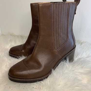UGG Camden Exotic Boots Chocolate Brown Leather C… - image 1