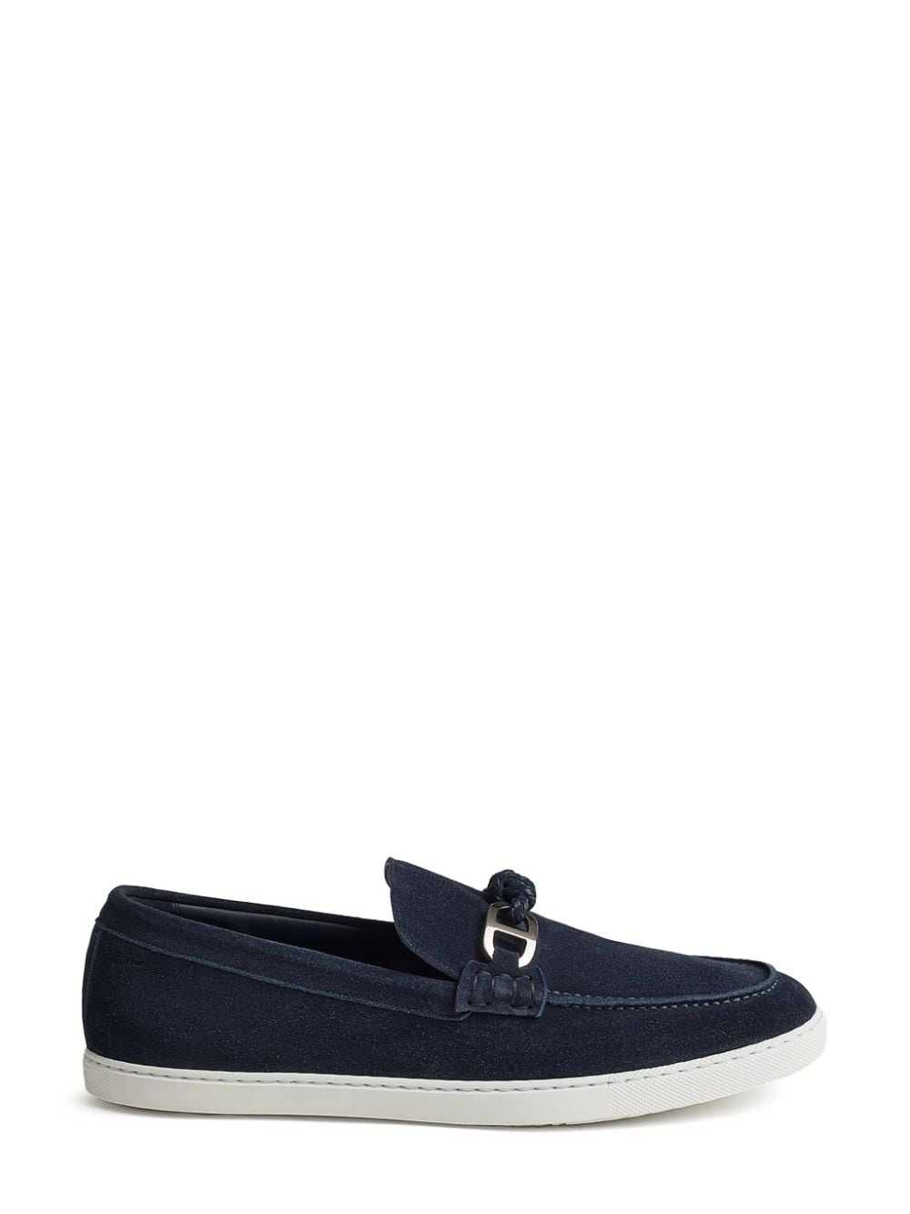Hermès Pre-Owned Ignacio suede loafers - Blue - image 1