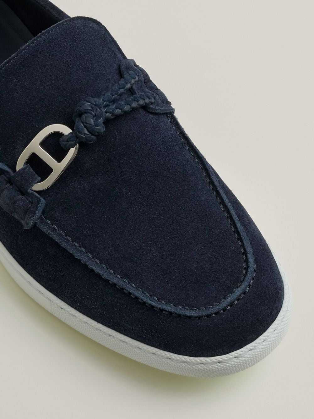 Hermès Pre-Owned Ignacio suede loafers - Blue - image 2