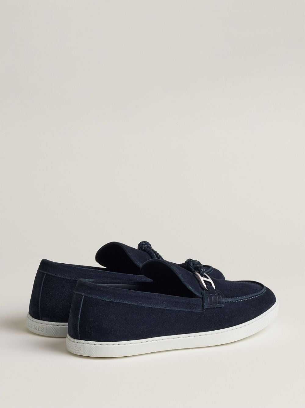Hermès Pre-Owned Ignacio suede loafers - Blue - image 3