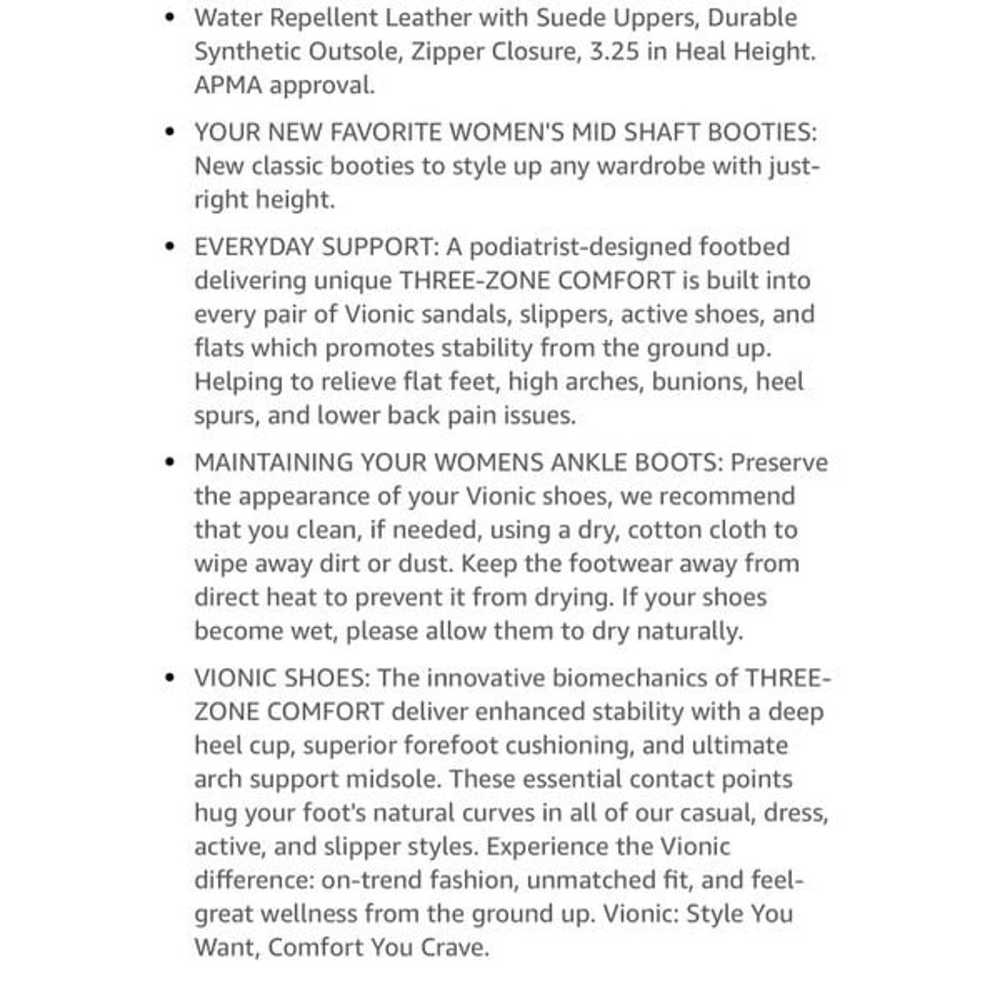 Vionic Tenley Bootie Boot Women Size 7 Tan Toffee… - image 12