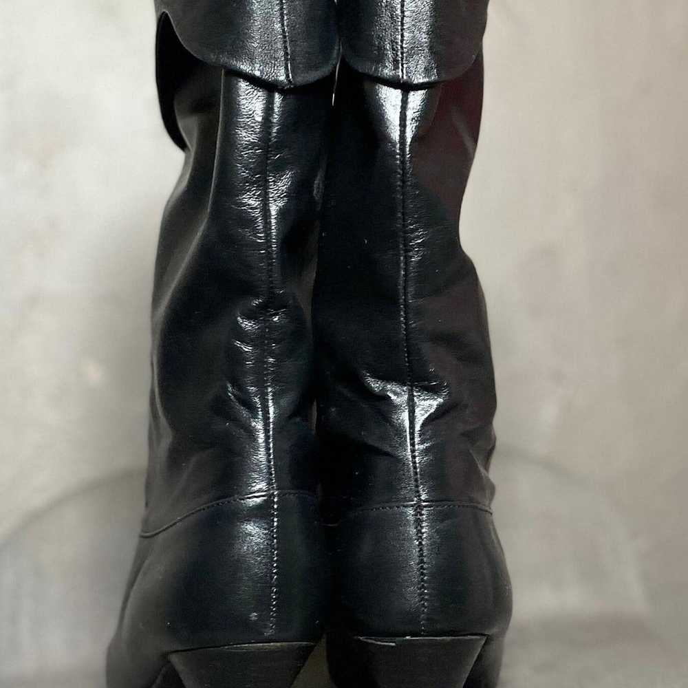 1970s Black Leather Boots by Cobbies size 8.5 wom… - image 5