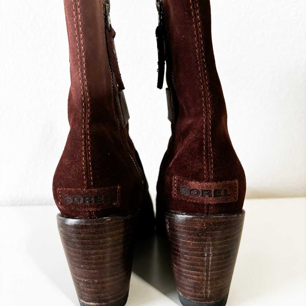 Sorel After Hours Wedge Ankle Bootie Brown Size 9 - image 7