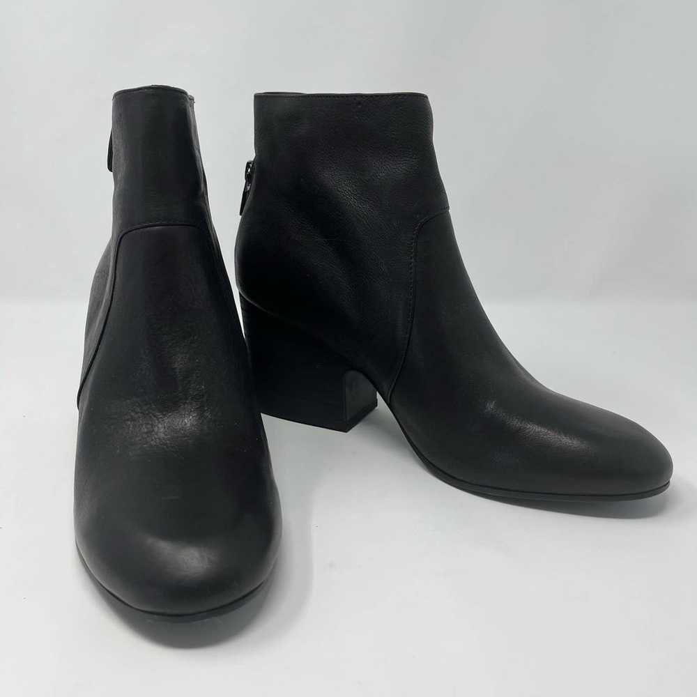 Eileen Fisher Harris Tumbled Leather Bootie Black… - image 2