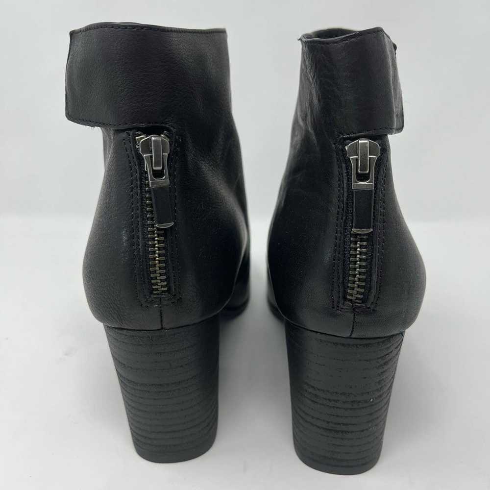 Eileen Fisher Harris Tumbled Leather Bootie Black… - image 4