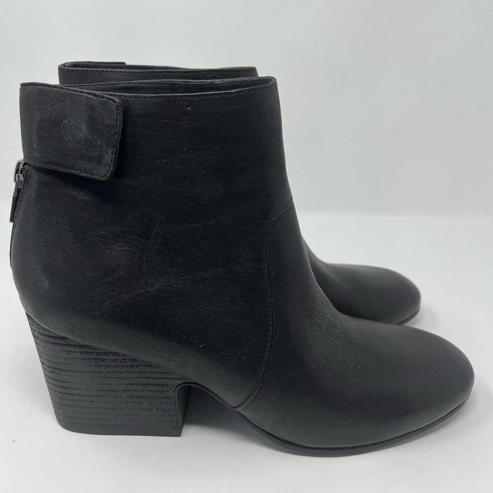 Eileen Fisher Harris Tumbled Leather Bootie Black… - image 6
