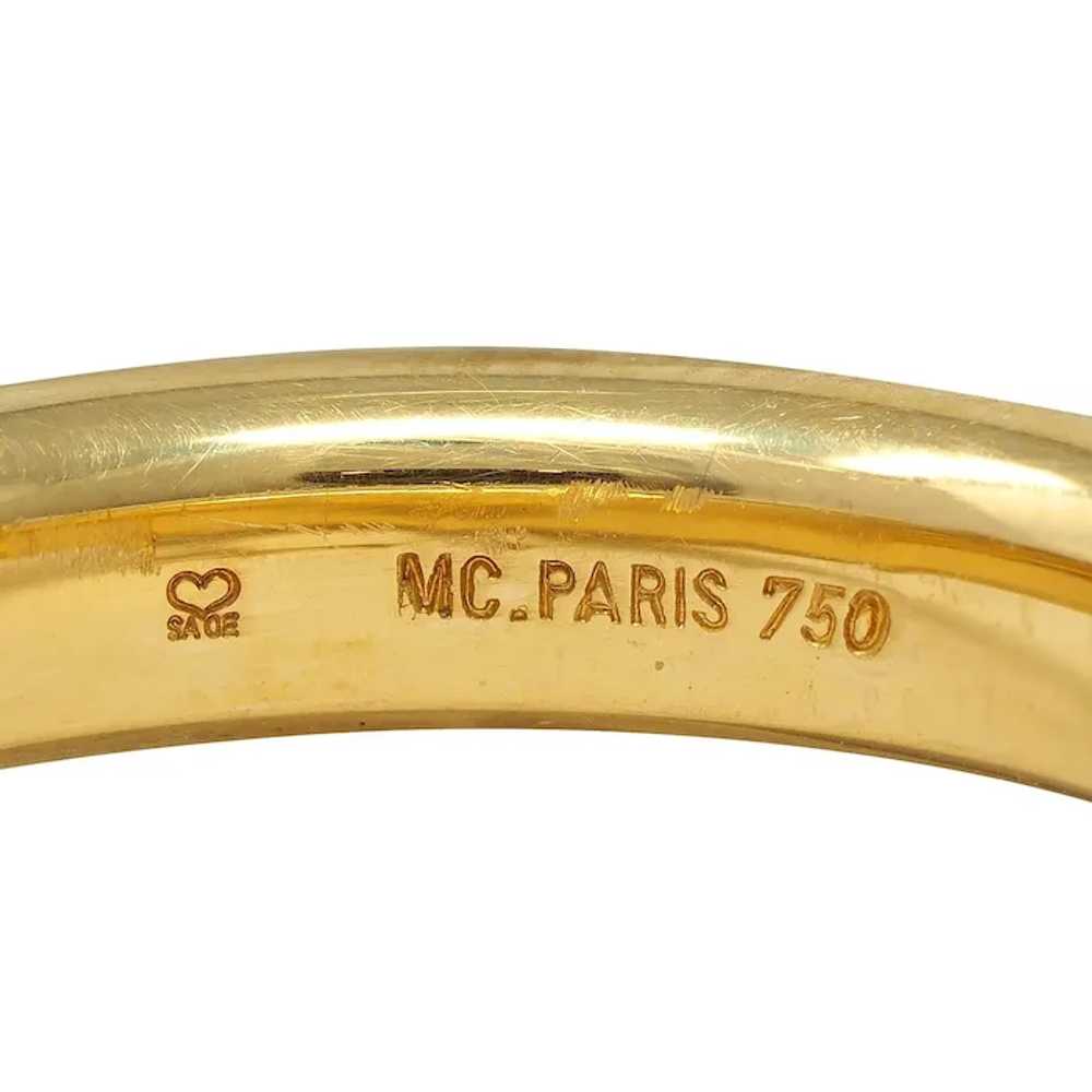 M.C. Paris Sapphire 18 Karat Yellow Gold Flush Se… - image 8