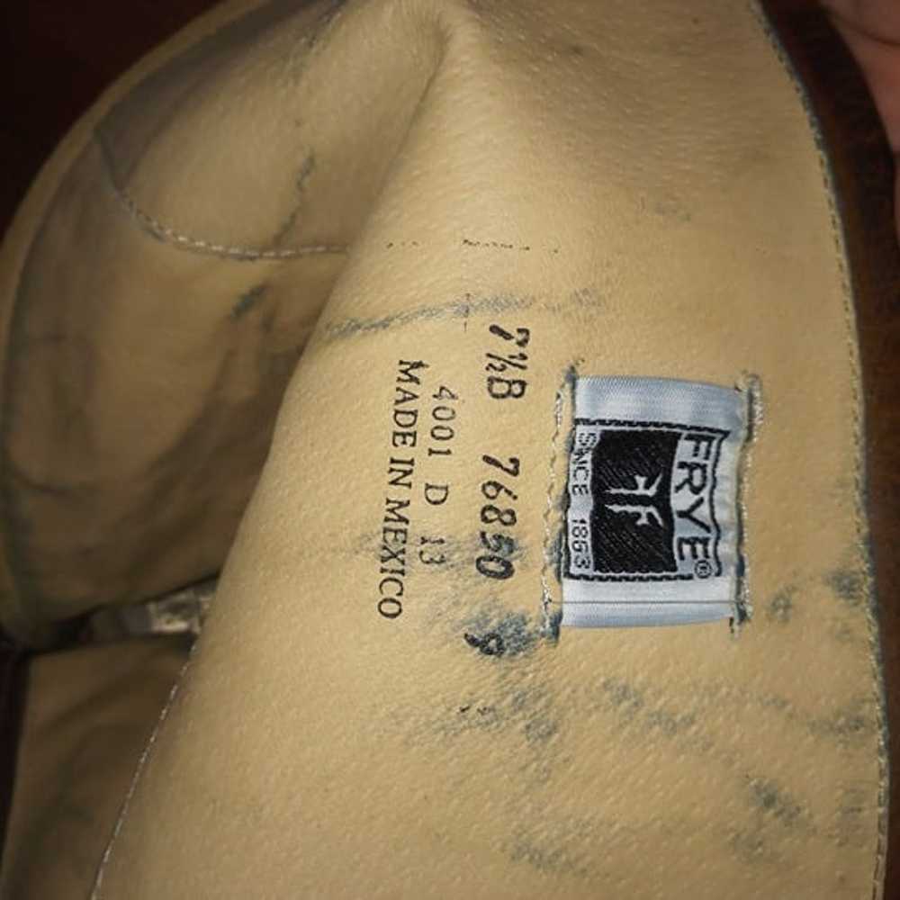 Frye Philip 7.5 harness tall knee high boots buck… - image 7