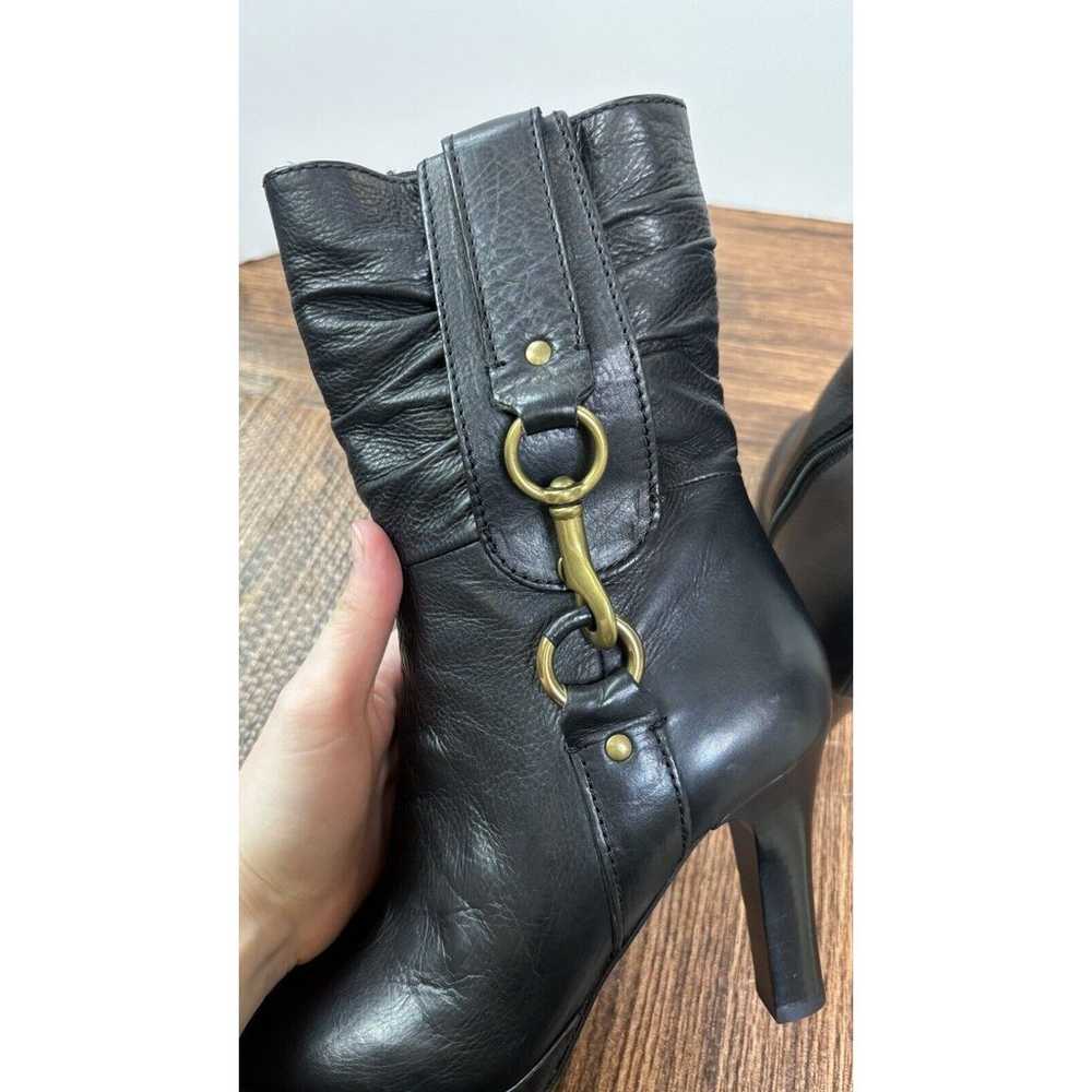 Vintage Coach Torre Black Leather Slouched Boot w… - image 10