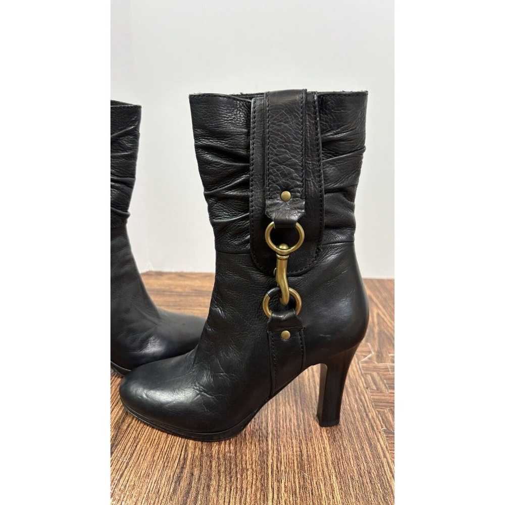 Vintage Coach Torre Black Leather Slouched Boot w… - image 3
