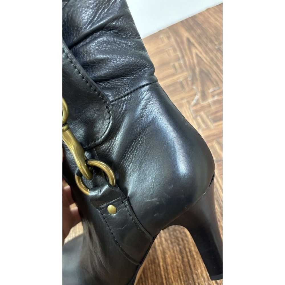 Vintage Coach Torre Black Leather Slouched Boot w… - image 4