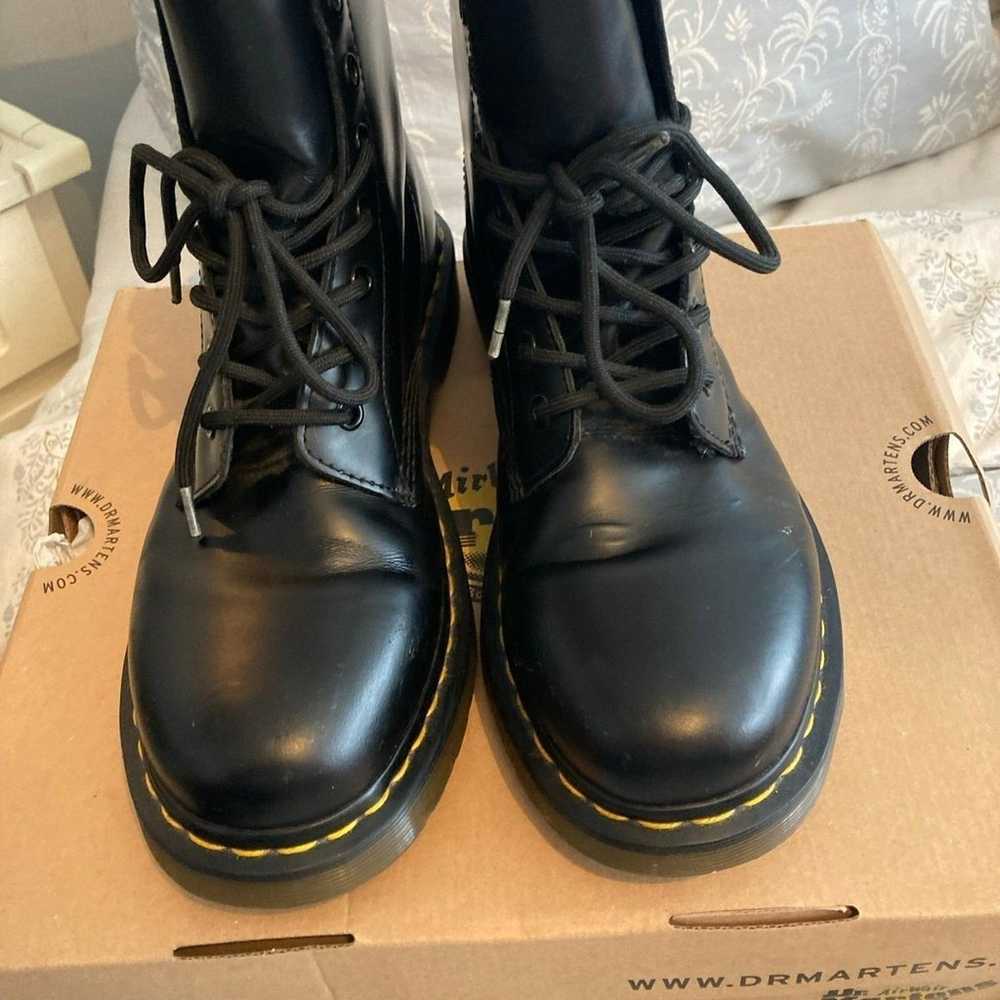 Dr. Martens 1460 W Boots 11821006 smooth black no… - image 1