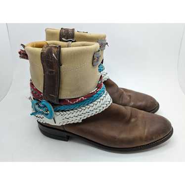 Justin Boots Reworked Festival Boho Gypsy Upcycled