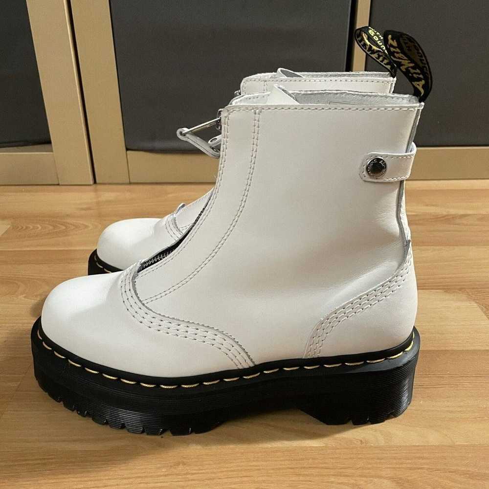 Dr Martens Women’s White Jetta Boots Leather Fron… - image 2