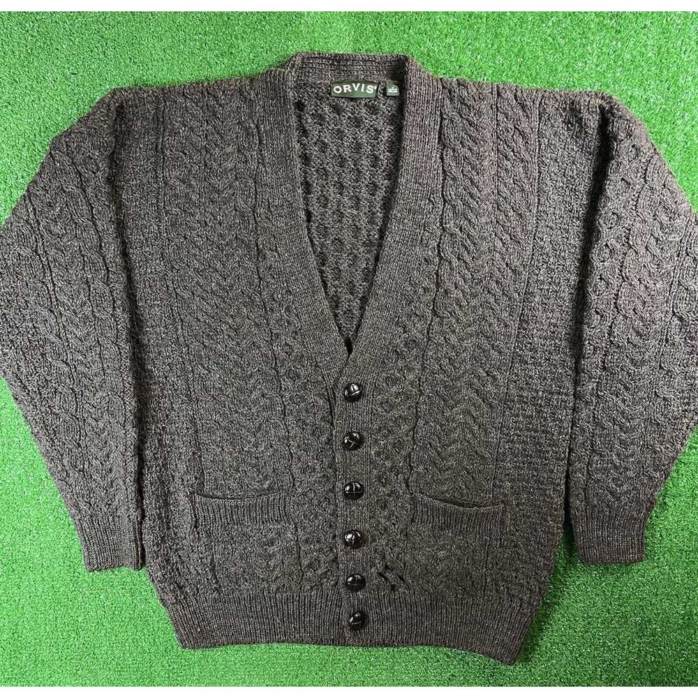 Orvis Vintage Orvis Irish Wool Cable Knit Medium … - image 2