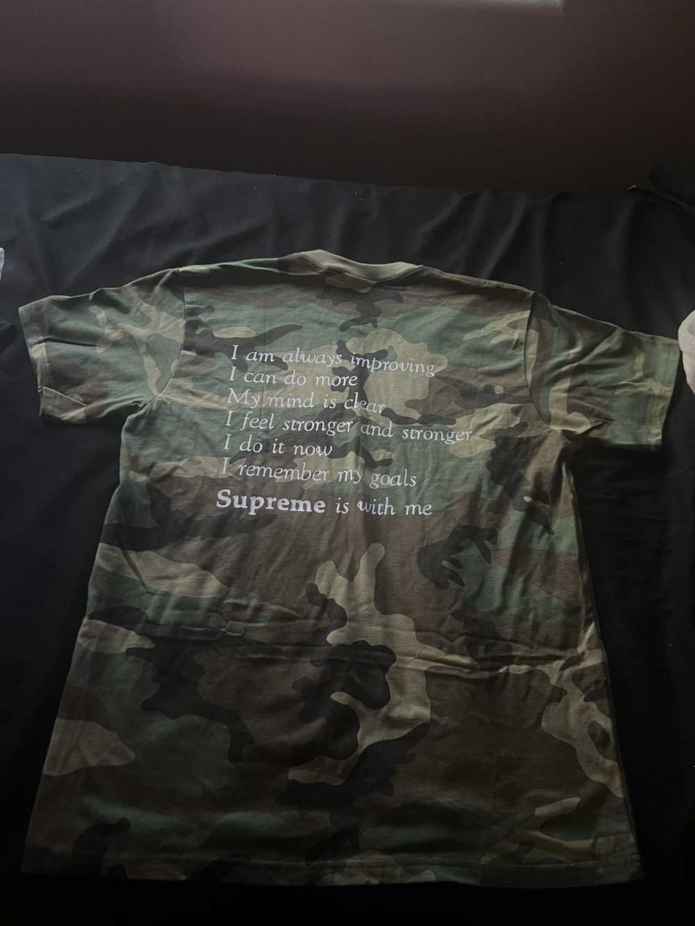 Supreme Supreme “stay positive” green camo tee - image 3