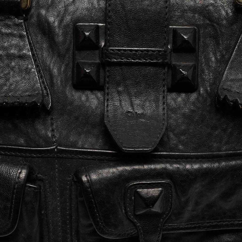 Chloe CHLOE Black Pebbled Leather Elvire Satchel - image 5