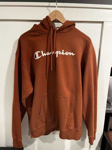 Champion × Vintage Orange Champion Logo Hoodie
