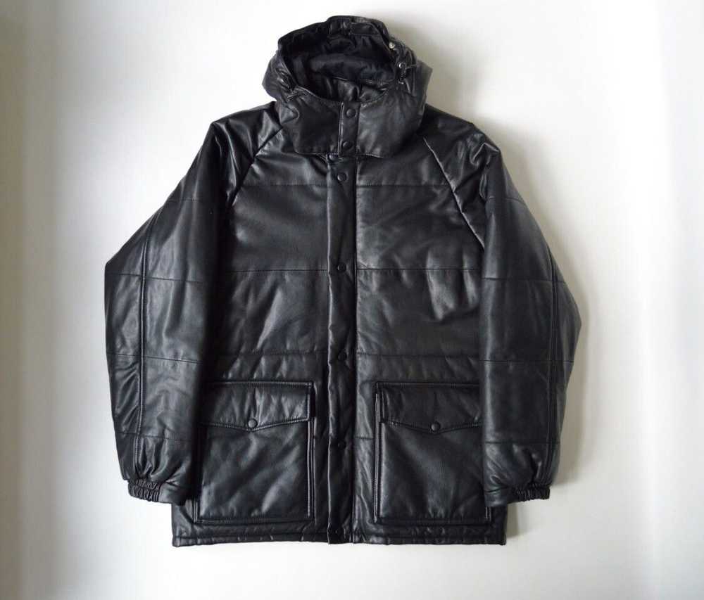 Our Legacy Black Leather Puffer Jacket - image 1