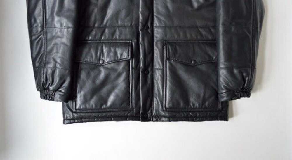 Our Legacy Black Leather Puffer Jacket - image 5