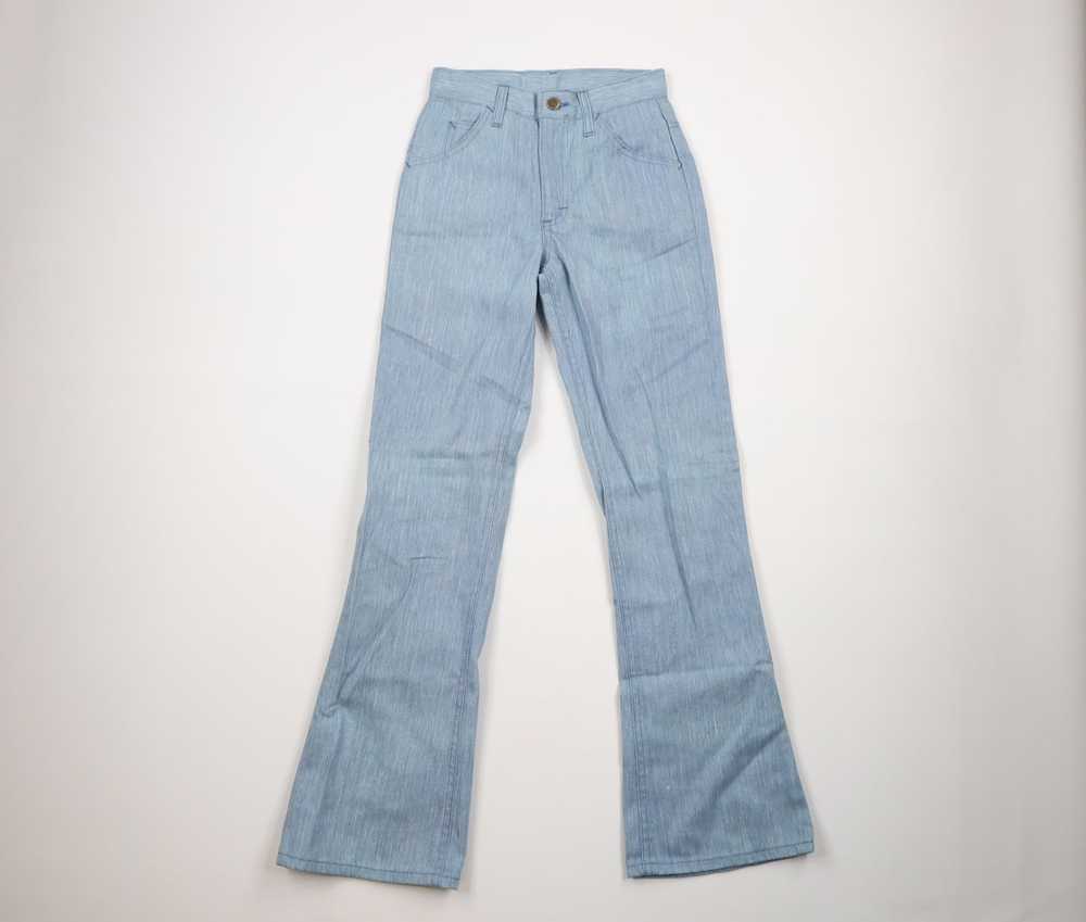 Lee × Vintage Vintage 70s Lee Chambray Flared Bel… - image 1