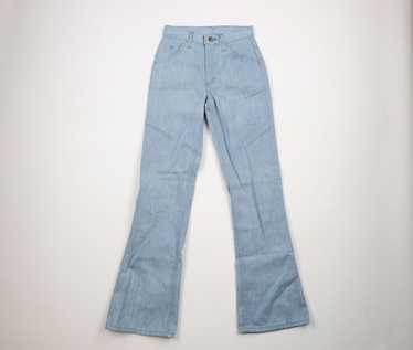 Lee × Vintage Vintage 70s Lee Chambray Flared Bel… - image 1