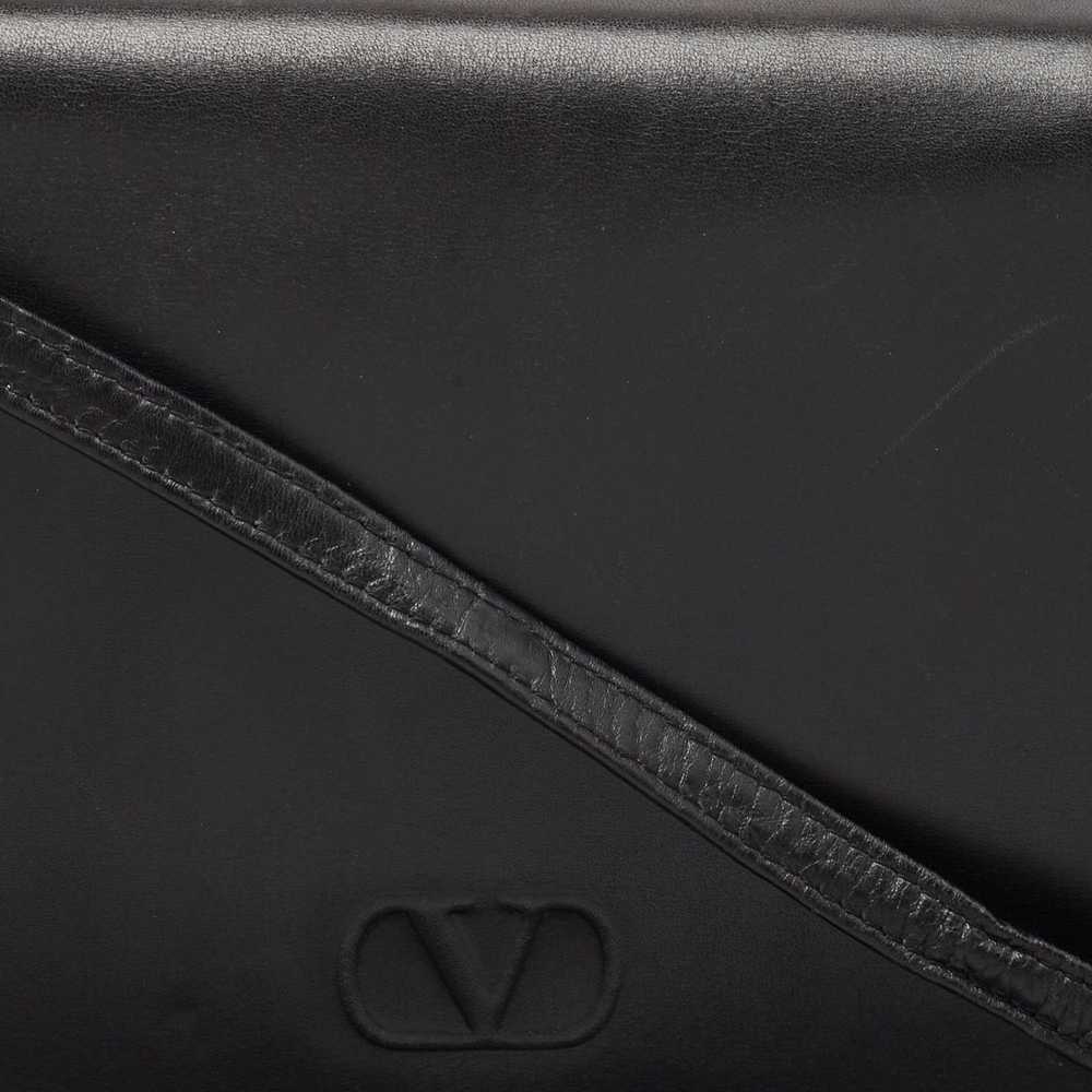 Valentino VALENTINO Black/Red Leather Logo Emboss… - image 5
