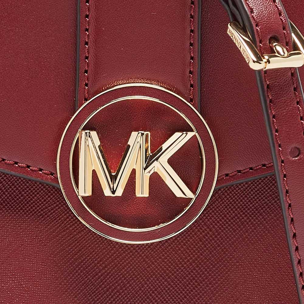 Michael Kors MICHAEL KORS Burgundy Leather Carmen… - image 5