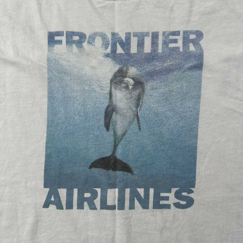 Anvil × Vintage Frontier Airlines Promo Dolphin T… - image 4