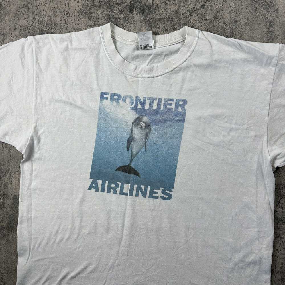 Anvil × Vintage Frontier Airlines Promo Dolphin T… - image 7