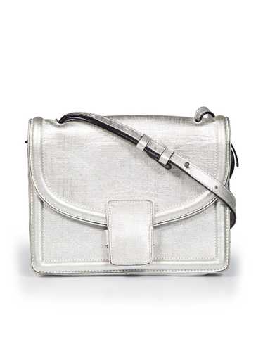 Dries Van Noten Silver Leather Flap Crossbody Bag - image 1