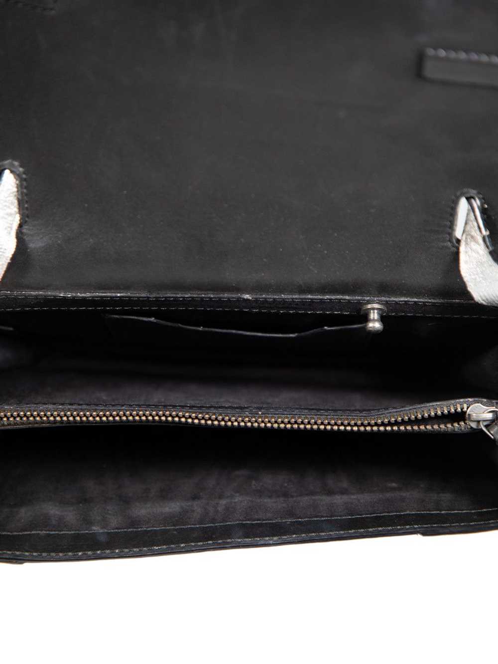 Dries Van Noten Silver Leather Flap Crossbody Bag - image 5