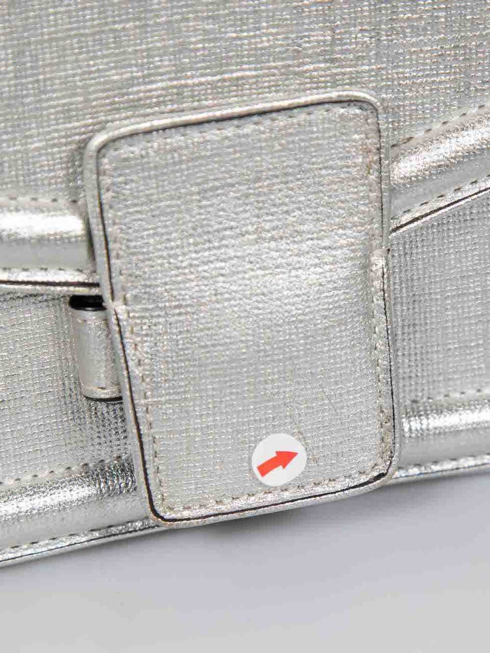 Dries Van Noten Silver Leather Flap Crossbody Bag - image 9