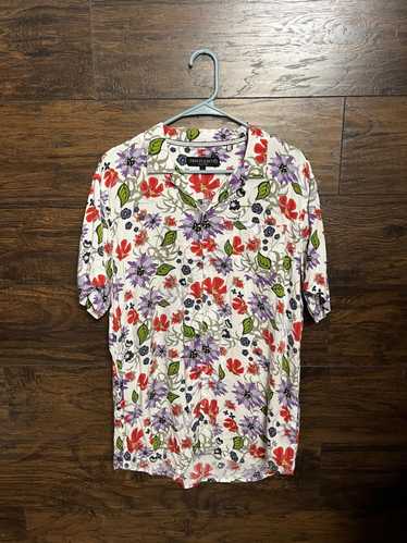 Free Planet Flower Print Free Planet Button Up Shi