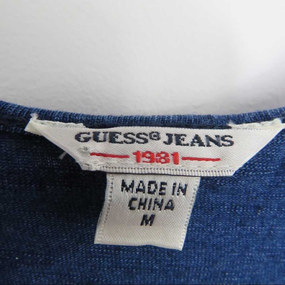Guess GUESS Y2K Blue Cropped Graphic Logo Tank To… - image 4