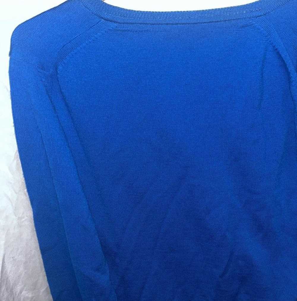 Burberry Burberry London v neck blue cashmere swe… - image 3