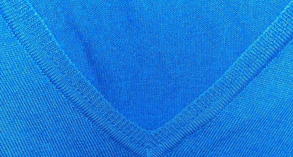 Burberry Burberry London v neck blue cashmere swe… - image 6