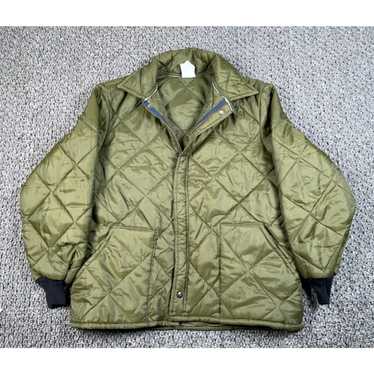Olive Military Quilted Puffer Jacket Adult Large … - image 1