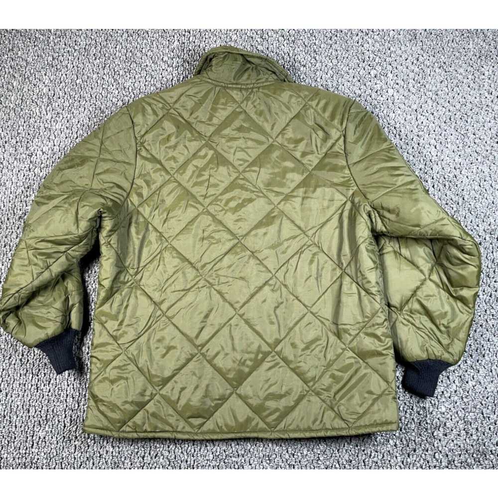 Olive Military Quilted Puffer Jacket Adult Large … - image 2