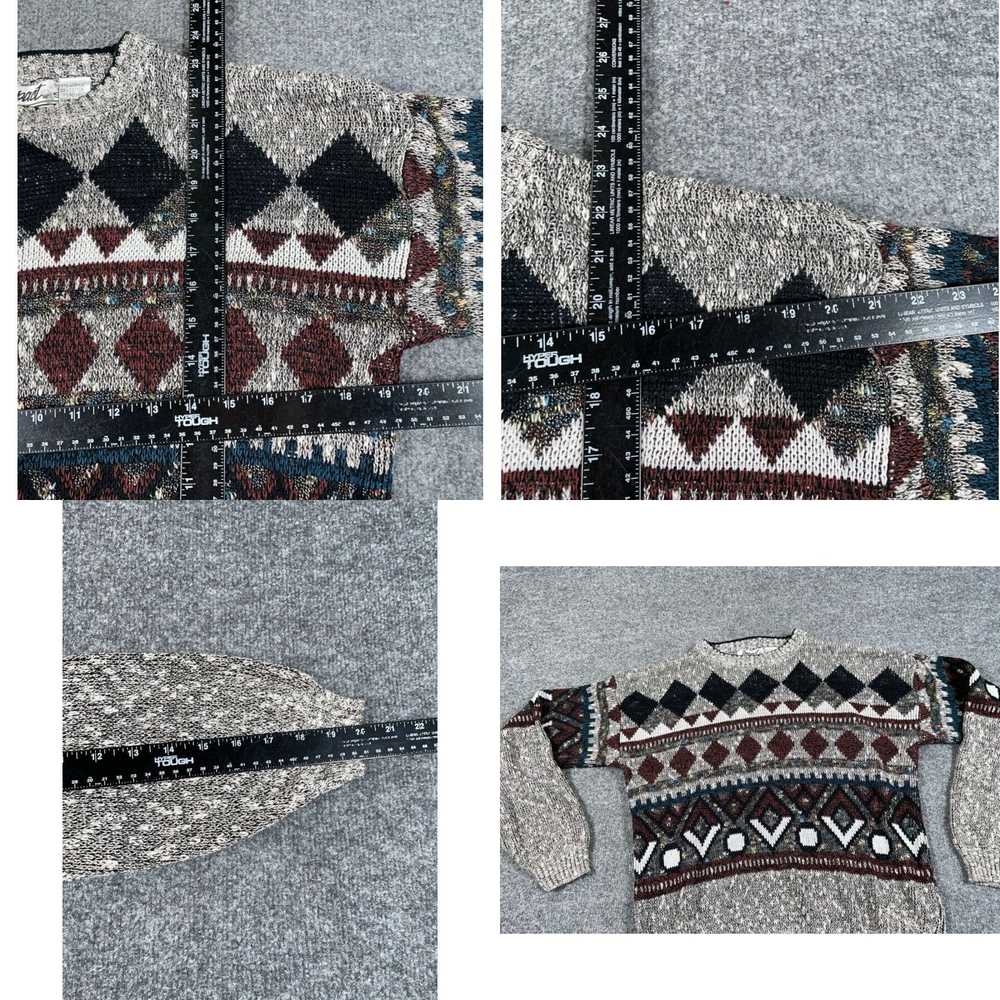 Vintage VTG 80s Geometric Pattern Sweater Adult S… - image 4