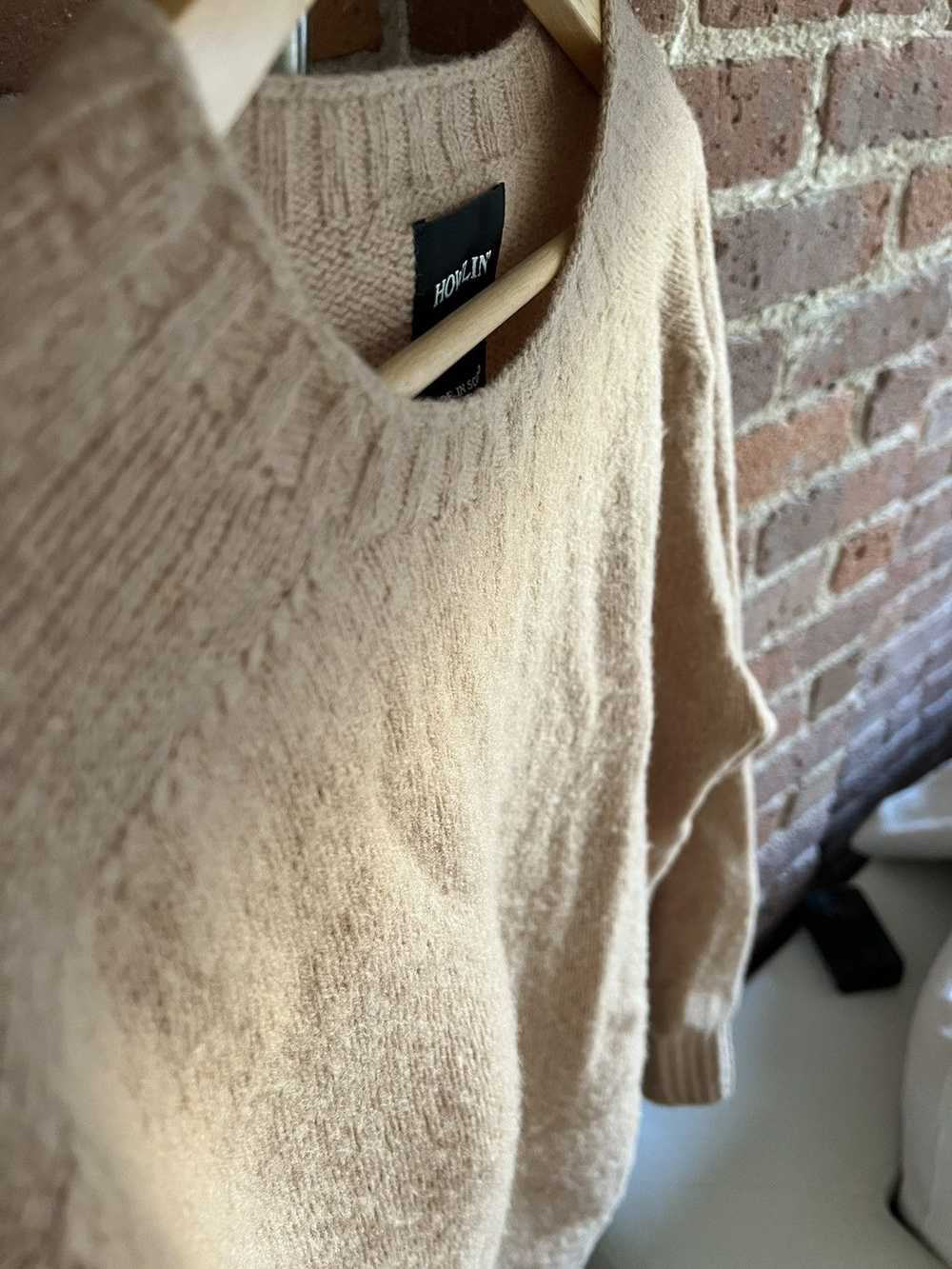 Howlin' “Birth of the Cool” Wool Sweater in camel - image 6