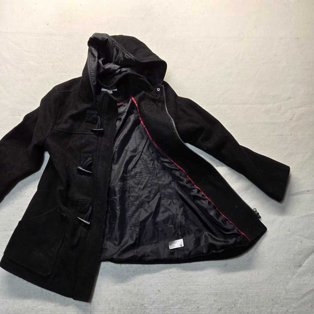 Merona NWT Merona Black Trench Coat Jacket Hooded… - image 2
