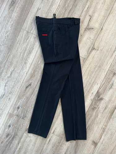 Prada PRADA MILANO Pants Red Tab Black Classic Cot