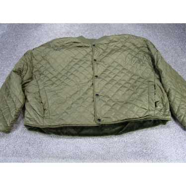 Vintage Nsf Jacket Womens Xl Mo Green Quilted Fau… - image 1