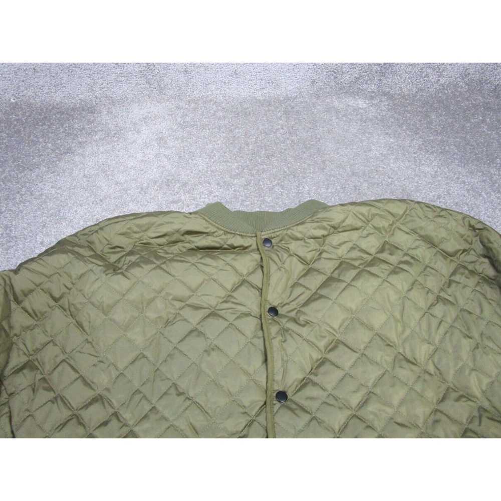 Vintage Nsf Jacket Womens Xl Mo Green Quilted Fau… - image 2