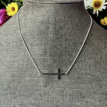 Other 925 TM sideways cross necklace - image 1