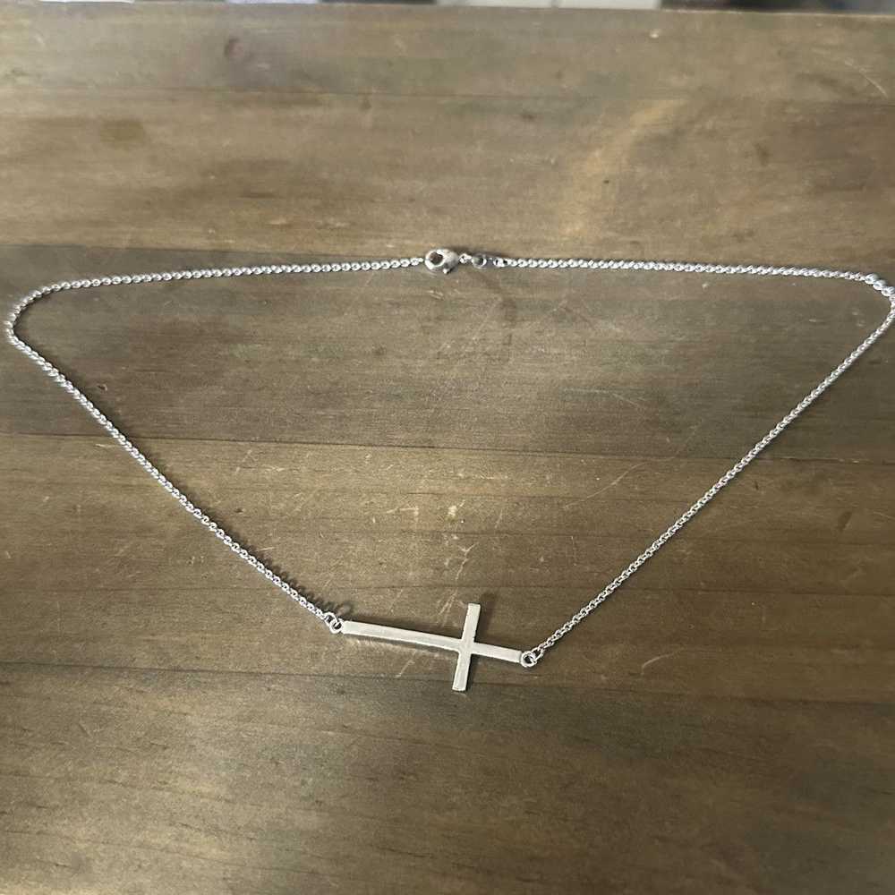 Other 925 TM sideways cross necklace - image 4