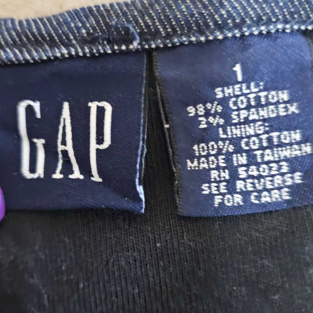 Gap GAP Denim Dark Blue Strapless Dress Knee Leng… - image 4